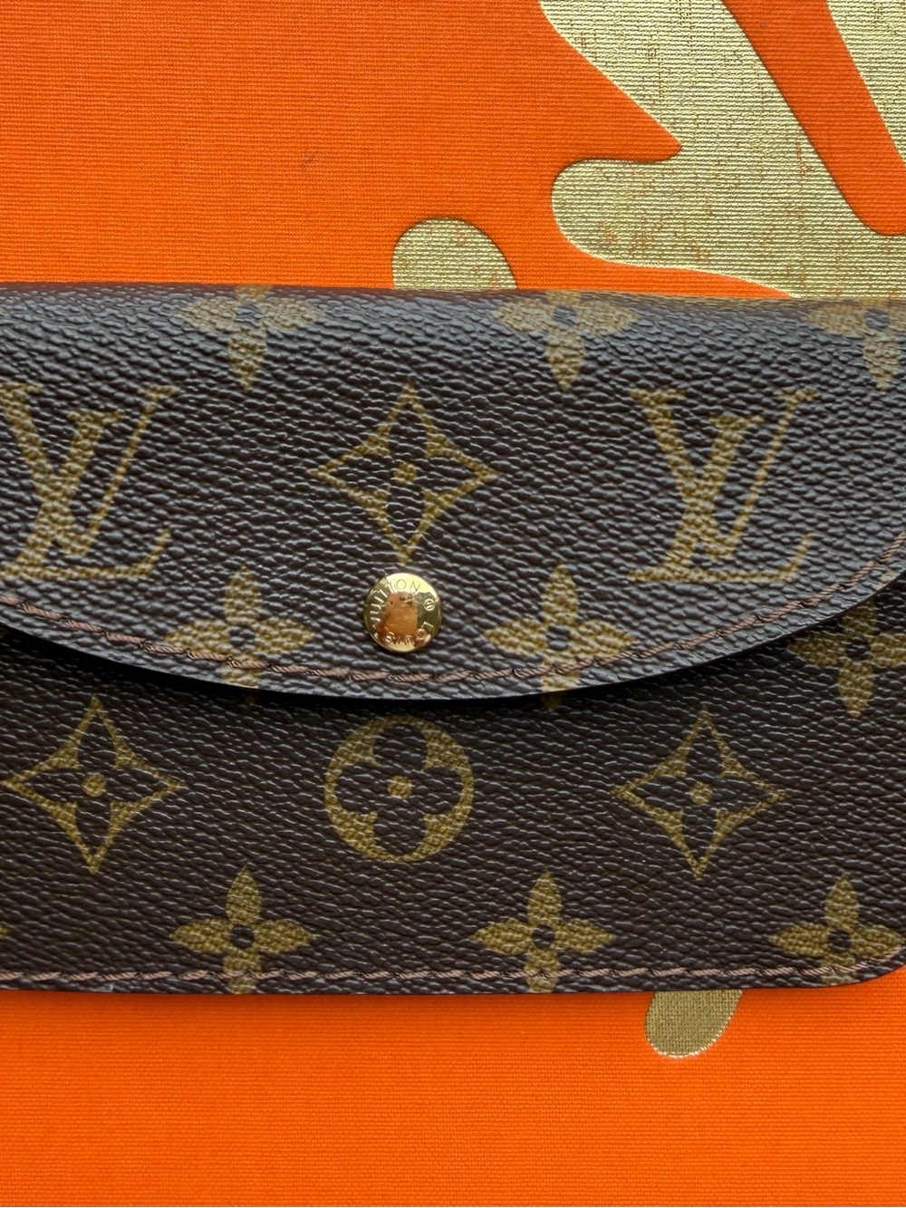 AUTHENTIC Louis Vuitton Monogram Canvas Small Wallet/Pouch/Case - Brown & Gold - Picture 11 of 11